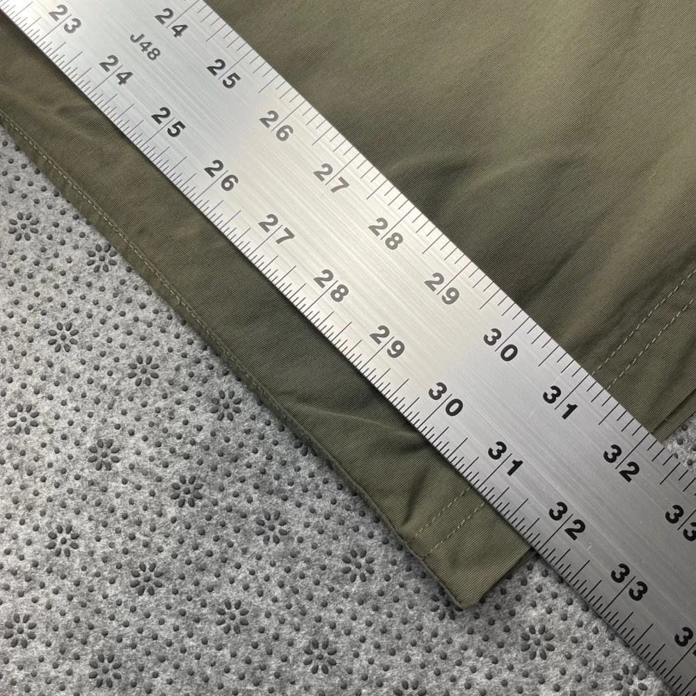 The North Face Mens XL Olive Green Convertible Zip Off Hiking Cargo Pants Belted